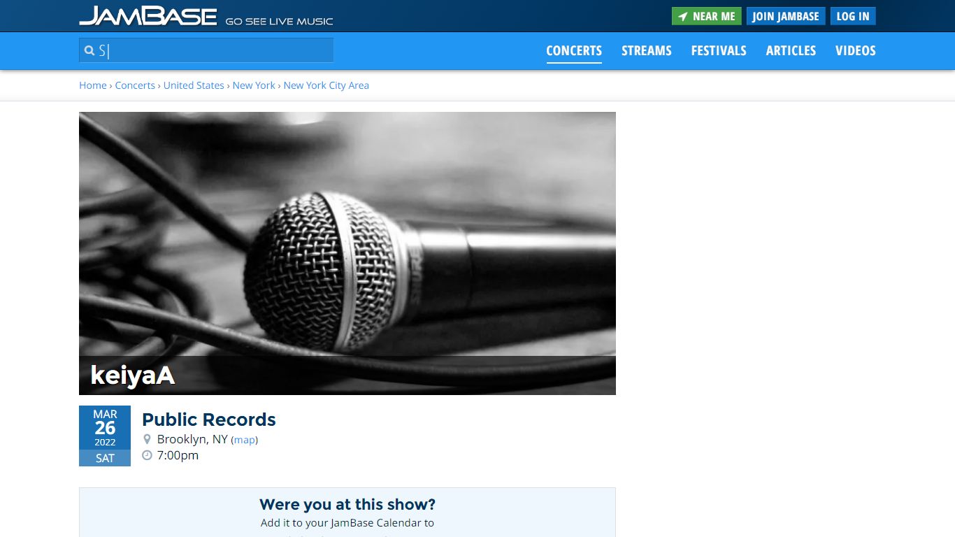 keiyaA Tour Tickets - Brooklyn, NY - Mar 26, 2022 - Public Records
